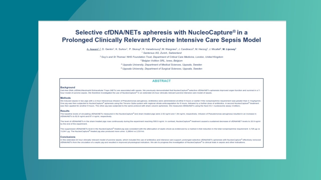 Selective cfDNA/NETs apheresis with NucleoCapture - Volition