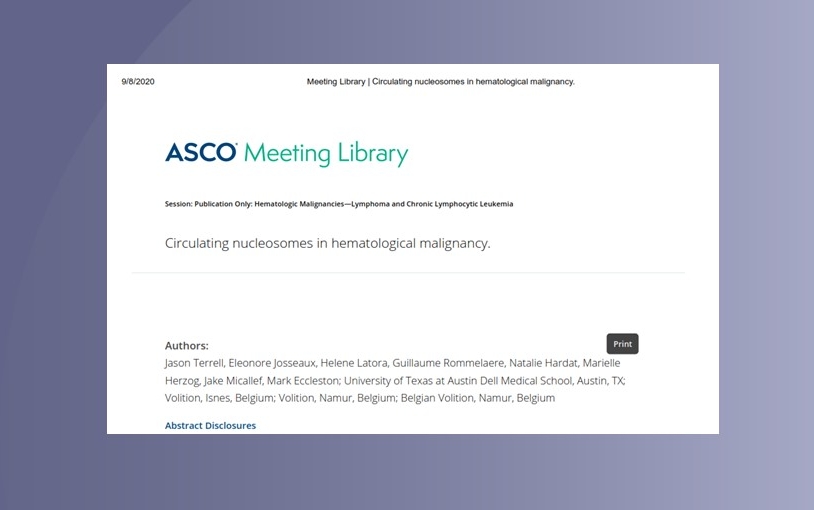 ASCO 2020 NHL Circulating nucleosomes featured