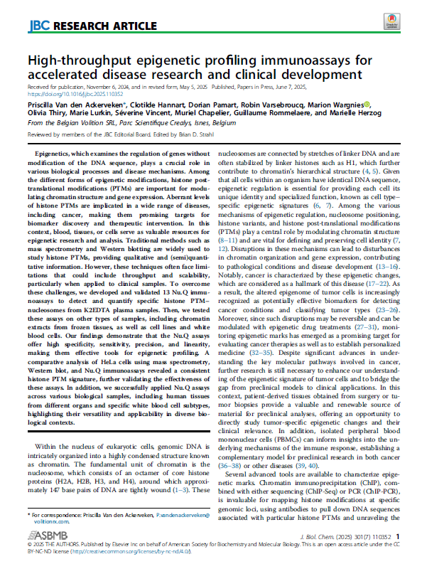 High-throughput epigenetic profiling immunoassays for accelerated disease research and clinical development